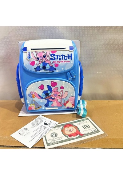 Stitch Parmak İzi İle Çalişan Şifreli Otomatik Kağıt Para Alan Atm Kasa Kumbara