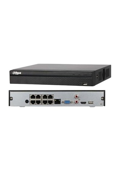 Dahua Nvr2108hs-8p-t 8 Mpix, H265 , 8kanal Poe Video, 1 Hdd, 1080p Kayıt, 80mbps Bant Genişliği, Nvr- Dvr Kayıt Cihazı