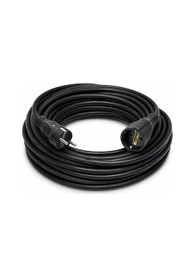 3x2.5mm Ttr Topraklı Siyah Kauçuk Seyyar Uzatma Kablosu 20 Metre