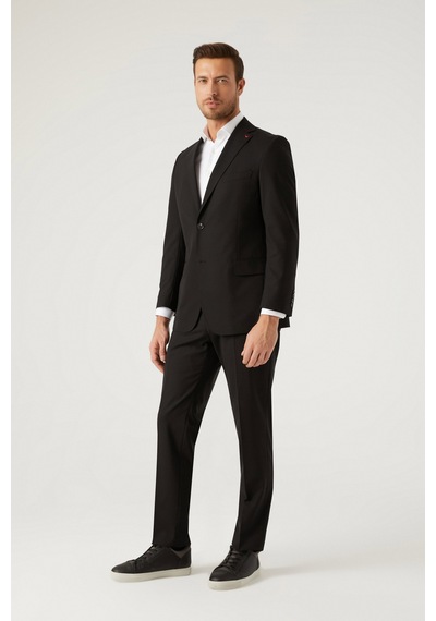 D's Damat Ds Damat Comfort Fit Siyah Düz Takim Elbise 5he05ob35604m 001