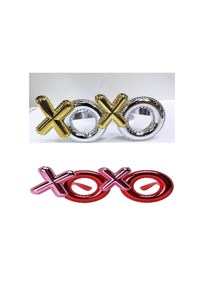 Mey İthalat Xoxo Parti Gözlüğü 2 Renk 2 Adet Çok Renkli