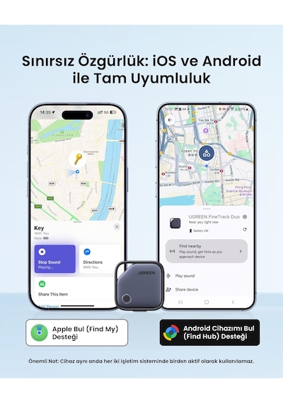 Finder Pro Bluetooth 5.4 Akıllı Takip Cihazı, Apple Find My & Google Find My Device Sertifikalı, Eşya Anahtar Cüzd