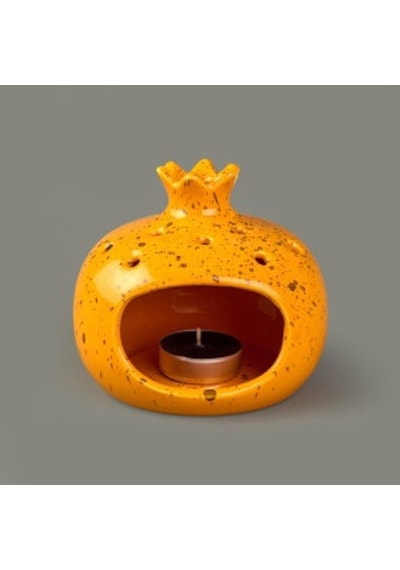 Deco Melograno Buhurdanlık - Turuncu - 10 Cm Çok Renkli