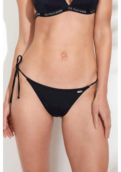 U.S. Polo Assn. Kadın Siyah Ipli Bikini Alt Siyah