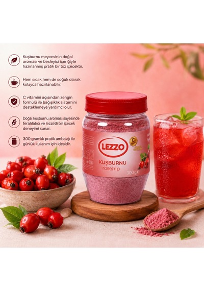 Kuşburnu Toz İçecek Sıcak Ve Soğuk İçim 300 Gr