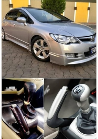 Civic Fd6 2006/11 Manuel Vites Ve El Freni Kılıfı Hakiki Deri