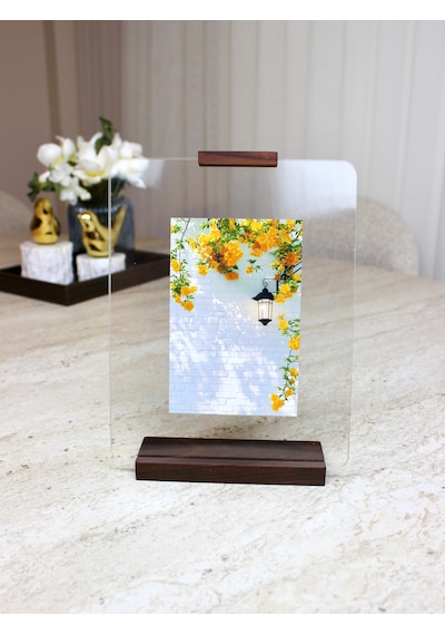 Ceviz Ağacından Yüzer Fotoğraf Çerçevesi - Yatay Ve Dikey Kullanım 15x21 Ve 10x15 Fotoğraflara Uygun