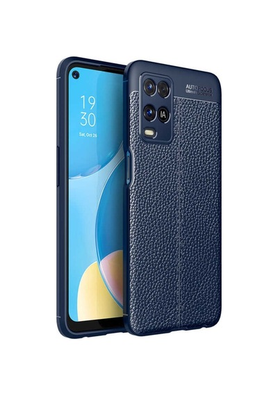 Oppo A54 4G Kılıf Zore Niss Deri Desenli Silikon Kılıf