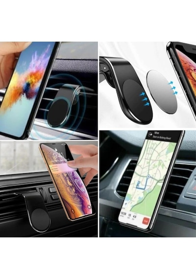 Buffer Havalanndırma Izgarasına Takılabilen Mandallı Mıknatıslı Oto Araç Içi Manyetik Telefon Tutucu Diğer