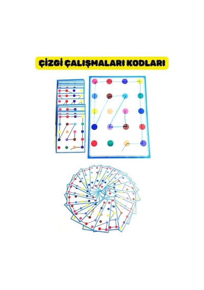 Okul Öncesi Kodlamalı Çizgi Çalışmaları Yaz-sil Kitabı