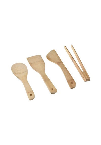 Bambum Mioli - 4 Parça Mutfak Seti B1548 Ahşap