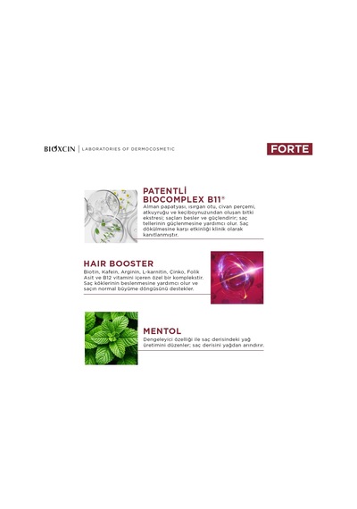 Lexroo Forte Tonik 200 Ml - Mentol Ferahlığı - Yoğun Saç Dökülmesine Karşı Tonik