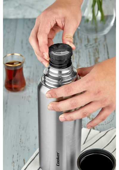Cooker Campmate 1 Litre Paslanmaz Çelik Termos Ckr2080 Gümüş