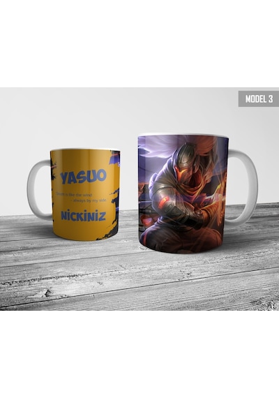 Yasuo Kişiye Özel İsimli Kupa Bardak (League Of Legends, Lol)