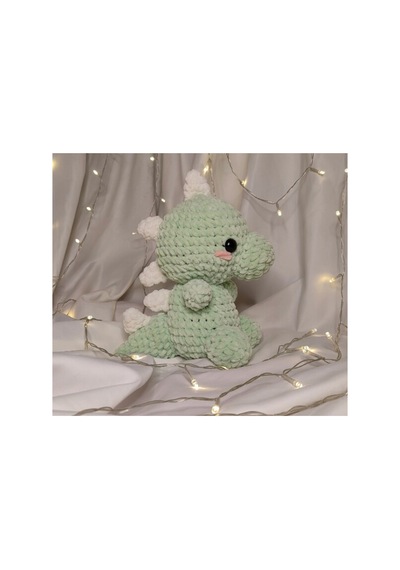 El Yapımı Tek Parça Tığ İşi Peluş: Dino Amigurumi Çok Renkli