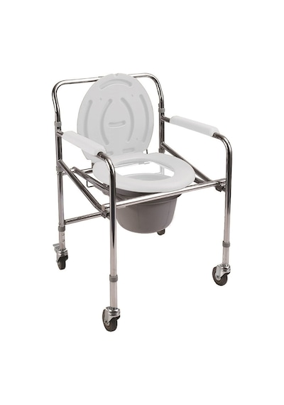 Medikaltec Poylin P561 Komot Klozetli Tekerlekli Banyo Tuvalet Sandalyesi