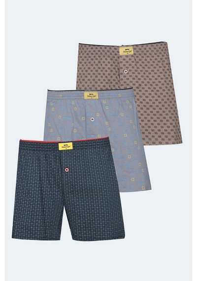 Slazenger Hegel 3 Lü Set Erkek Karışk Boxer