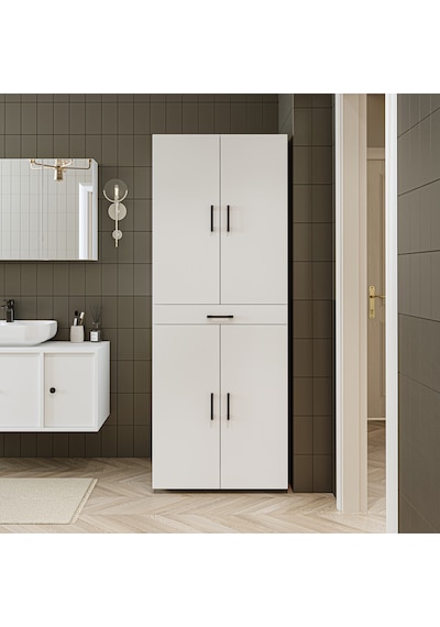 Banyo Dolabı Kapaklı Çamaşır Ve Kurutma Makinesi Dolap 70x185 Cm Mat Beyaz Banyo Dolabı Kapaklı Çamaşır Ve Kurutma Makinesi Dolap 70x185 Cm Mat Beyaz