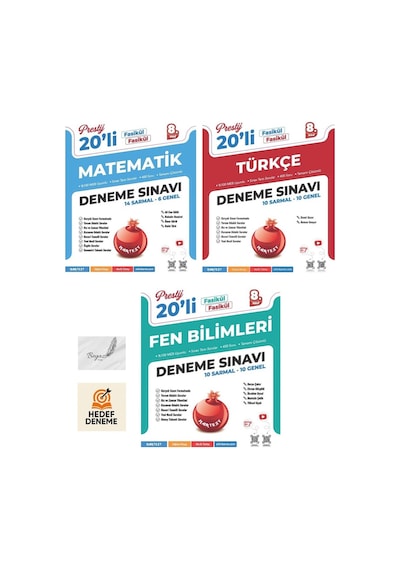 Nartest Yayınları 8.sınıf Prestij Matematik Türkçe Fen Bilimleri Deneme 3 Kitap