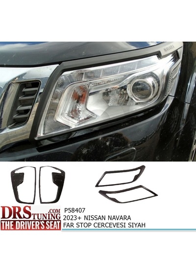 Nissan Navara 2023 Sonrası Far Ve Stop Kaplama Siyah