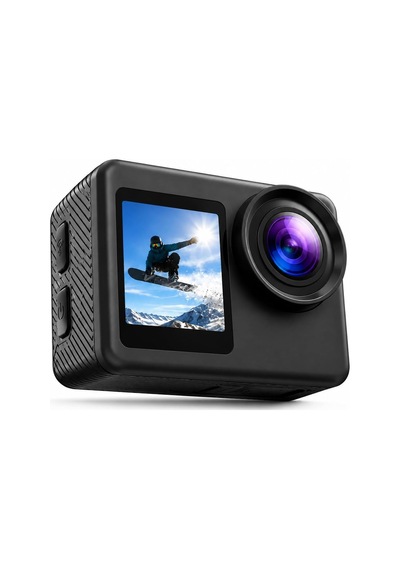 5k Aksiyon Kamerası Wi-fi 50mp Çift Ekran Su Geçirmez Kılıflı Vlog Kamerası Eıs Imx386 Sensörlü Genel