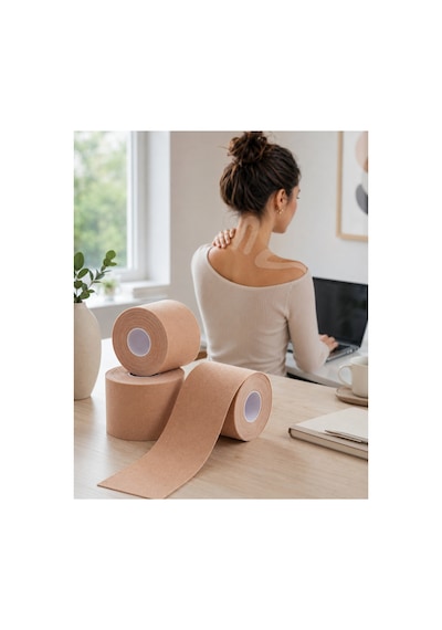 Kinezyo Bandı Spor Bandı Diz Omuz Bel İçin Esnek Kinesio Teyp Fizyoterapi Bandı 5cm X 5m