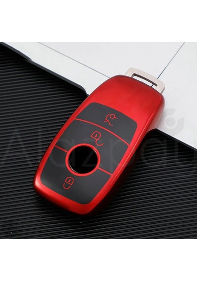 Mercedes A B C E S G Serisi Cla Cle Gls Gla Glb Glc Amg Uyumlu Parlak Tpu Anahtar Kılıfı Kırmızı