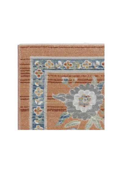 Cool Halı Floor Somon Vintage Floral Çiçekli Salon Oturma Odası Robot Süpürge Uyumlu Pati Dostu Halı Turuncu