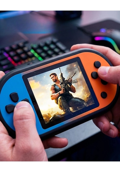 Mey İthalat Mario Oyunlu Mini El Konsolu Yüksek Çözünürlüklü Retro Oyun Cihazı