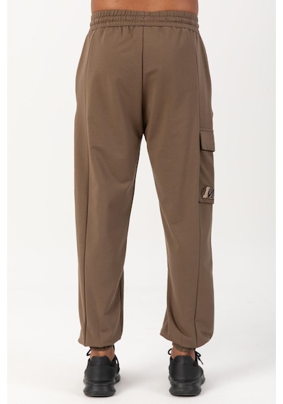 Maraton Sportswear Oversize Erkek Lastik Paça Basic Kakao Eşofman Altı 22466 Kahverengi