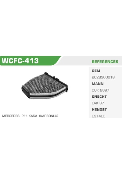 WINKEL WCFC-413 Polen Filtresi Mercedes W204 212 218 07-
