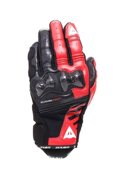Dainese Daınese Eld/ Reacto Carbon Short Gloves Black/ Red Lava