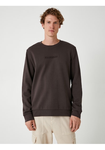 Koton Bisiklet Yaka Sweatshirt Slogan Baskılı Uzun Kollu Pamuklu Kahverengi 5wam70092mk Kahverengi Koton Bisiklet Yaka Sweatshirt Slogan Baskılı Uzun Kollu Pamuklu Kahverengi 5wam70092mk Kahverengi