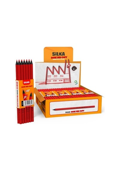 Silka Hb Kurşun Kalem Kırmızı/bordo Gövde - 1 Adet