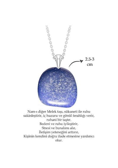Erilsa Sertifikalı Ham Işlenmemiş Anjelit - Melek Taşı Kolye Çok Renkli