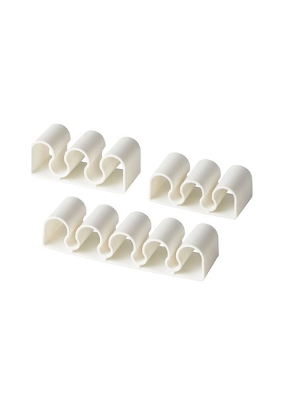 Ikea Kalkstuff Kablo Tutucu, Beyaz, 3'lü Set