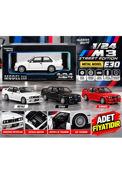 1901-440a World 1/24 M3 Street Edition Metal Model E30