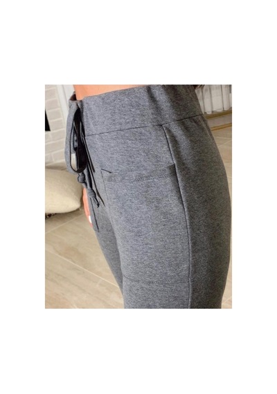Femelle Kadın Gri Bilek Boy Önden Cepli Eşofman Altı