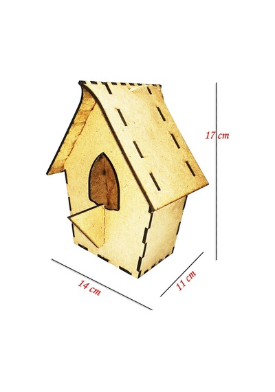 3d Ahşap Boyama Maketi Kuş Evi Maket Etkinlik Oyunu