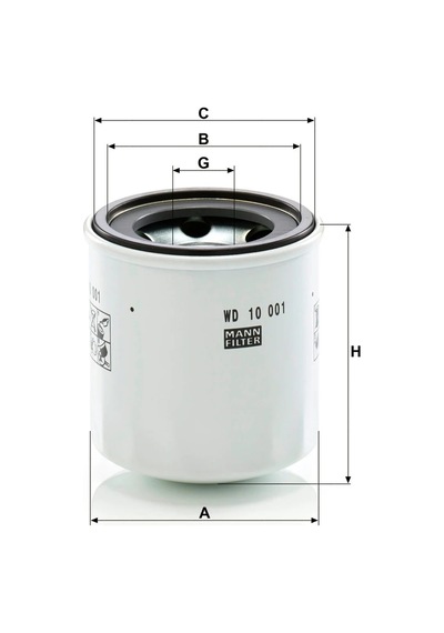 Wd 10 001 X - Yağ Filtresi - Mann Fılter