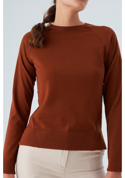 Peraluna Vanessa Pullover Merino Yünlü Yanları Yırtmaçlı Ince Kadın Triko Kazak Kahve-kahve Kahve Peraluna Vanessa Pullover Merino Yünlü Yanları Yırtmaçlı Ince Kadın Triko Kazak Kahve-kahve Kahve