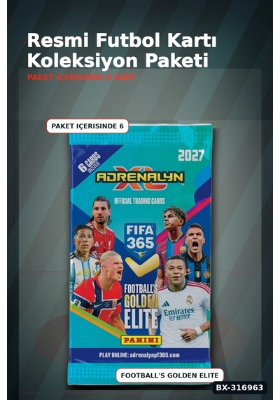 Fıfa 365 Futbolcu Kartı Paketi 2026/2027 Koleksiyonu - 6 Kartlı 1 Paket Bx-316963