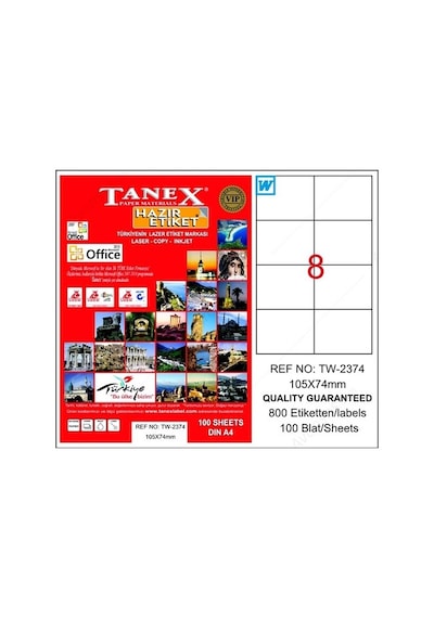 Tanex Tw-2374 105 MM X 74 MM 100 Sayfa Lazer