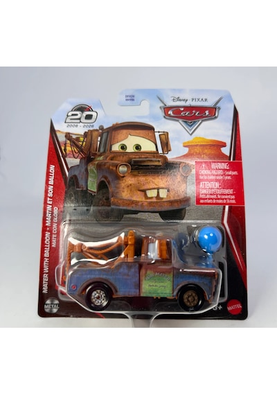 Disney Pixar Cars Mater With Baloon 20.yıl Model Araba Dxv29 Çok Renkli