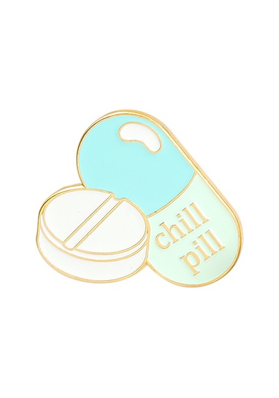Chill Pill Yazılı Medikal Broş P0630 Çok Renkli