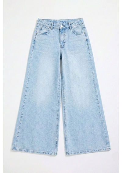 Itsbasic Kadın Ice 4s6-3 Elephant Leg Süper Bol %100 Koton Denim Jean Ice Kot