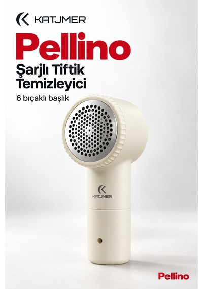 Kj/pl-001 Pellino Şarjlı Tüy Ve Tiftik Toplama Makinesi, 10000 Rpm, Metal Petek Başlık, Usb Şarjlı - Krem