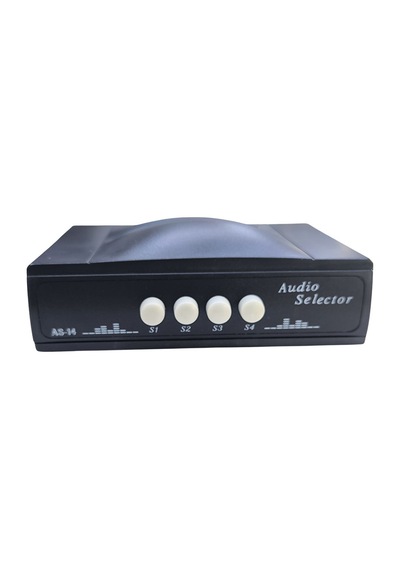 Audio Selector 4 Port Audio Ses Switch Manuel Anahtarlı Seçmeli Adaptör