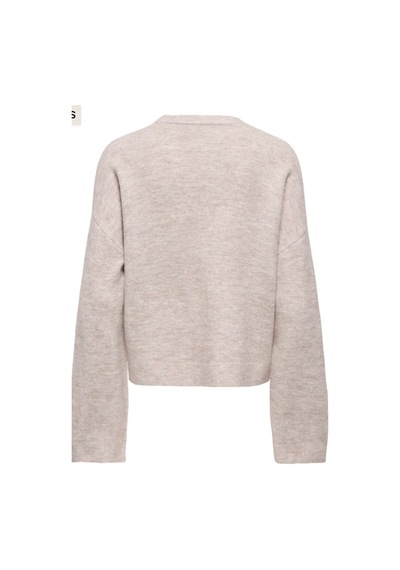 Only Kadın Onlsımonı L/s O-neck Kazak - 15368976 Bej