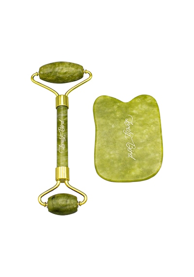 Lovely Bird Jade Roller ve Gua Sha Yeşim Taşı Yüz Masaj Rulosu